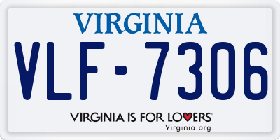 VA license plate VLF7306