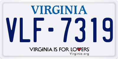 VA license plate VLF7319