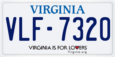 VA license plate VLF7320