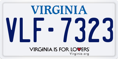 VA license plate VLF7323