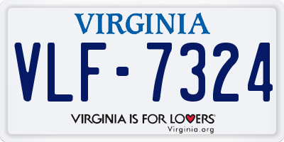 VA license plate VLF7324