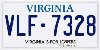 VA license plate VLF7328