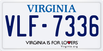 VA license plate VLF7336