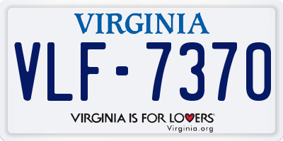 VA license plate VLF7370