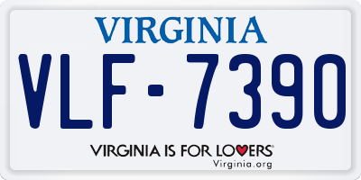 VA license plate VLF7390