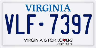 VA license plate VLF7397