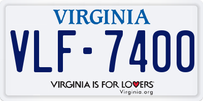 VA license plate VLF7400