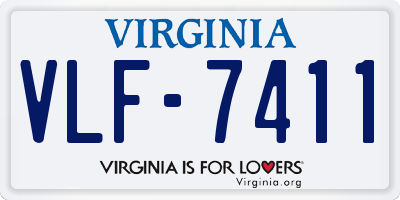 VA license plate VLF7411