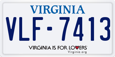 VA license plate VLF7413