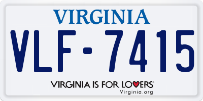VA license plate VLF7415
