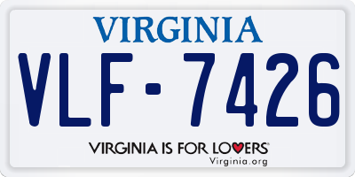 VA license plate VLF7426