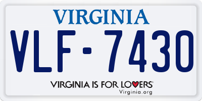 VA license plate VLF7430