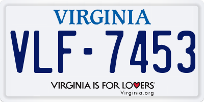 VA license plate VLF7453