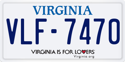 VA license plate VLF7470
