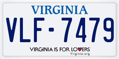 VA license plate VLF7479