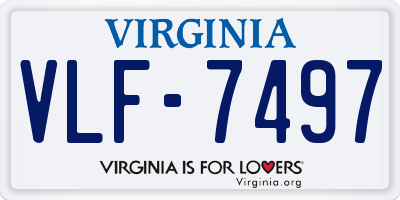VA license plate VLF7497