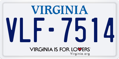 VA license plate VLF7514