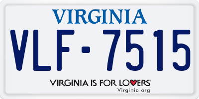 VA license plate VLF7515