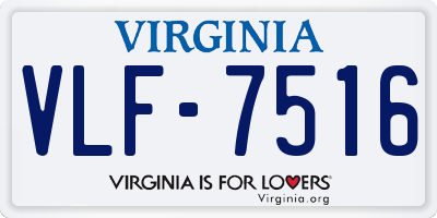 VA license plate VLF7516