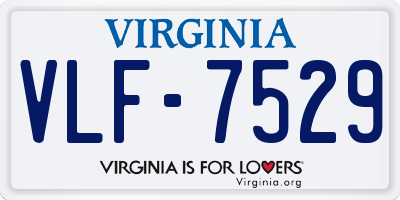 VA license plate VLF7529