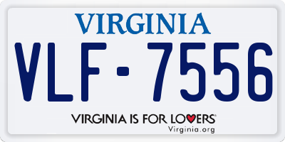 VA license plate VLF7556