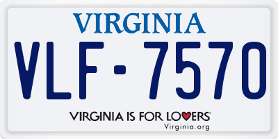 VA license plate VLF7570