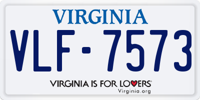 VA license plate VLF7573