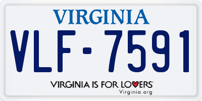 VA license plate VLF7591