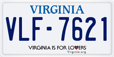 VA license plate VLF7621