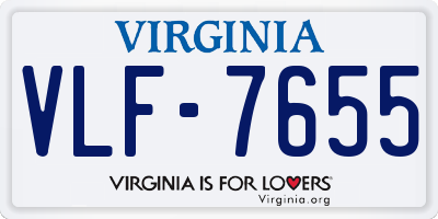 VA license plate VLF7655