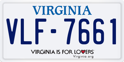 VA license plate VLF7661