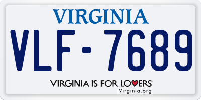 VA license plate VLF7689