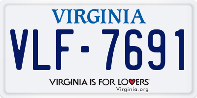 VA license plate VLF7691