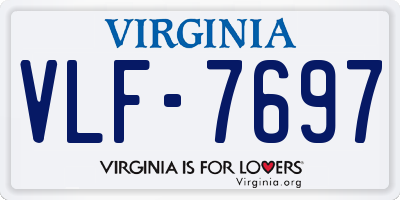 VA license plate VLF7697