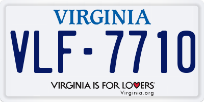 VA license plate VLF7710