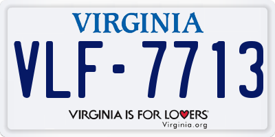 VA license plate VLF7713