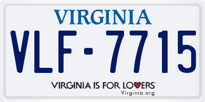VA license plate VLF7715