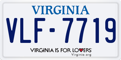 VA license plate VLF7719