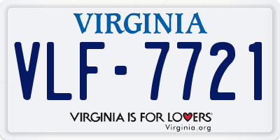 VA license plate VLF7721