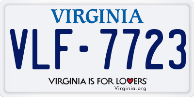 VA license plate VLF7723
