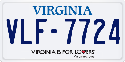VA license plate VLF7724