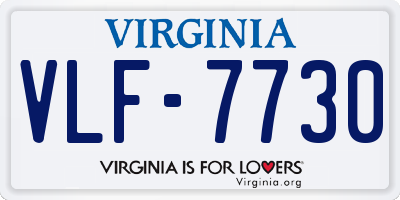 VA license plate VLF7730