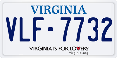 VA license plate VLF7732