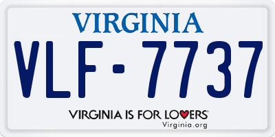 VA license plate VLF7737
