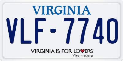 VA license plate VLF7740
