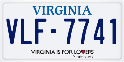 VA license plate VLF7741