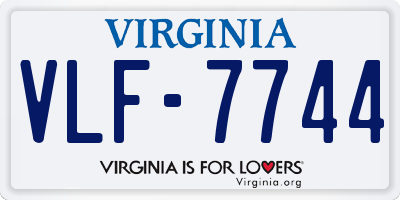 VA license plate VLF7744