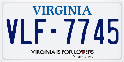 VA license plate VLF7745