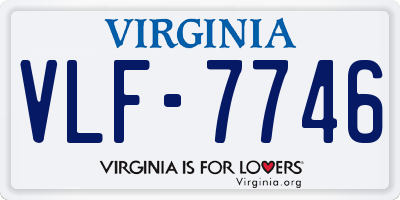 VA license plate VLF7746
