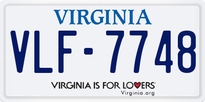 VA license plate VLF7748